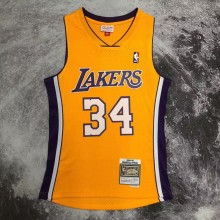 Lakers O`NEAL # 34 Yellow NBA Jerseys 24-25
