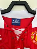 Retro  Manchester United Home long  1:1 Quality Soccer Jersey  1992-94