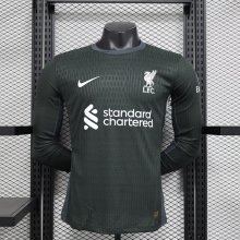 Liverpool away Long Sleeve  player  1:1 Quality Soccer Jersey   24-25
