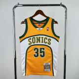 Retro Oklahoma City Thunder SW  Orange #35 DURANT NBA Jerseys 2007-2008