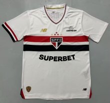 Sao Paulo home with advertisement  fans 1:1 Quality Soccer Jersey  25-26