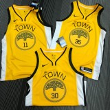 Golden State Warriors Yellow V-Neck Reward Edition #35 DURANT 1:1 Quality NBA Season Jerseys  2018