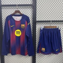 Barcelona  Home Long With Pants Sets fans 1:1 Quality Soccer Jersey 25-26