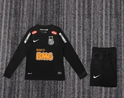 Retro Santos Away Kids Long   1:1 Quality Soccer Jersey 2012-2013