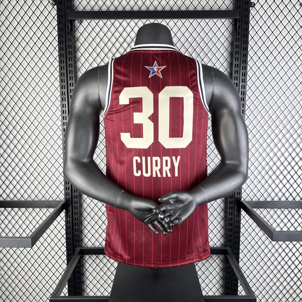 Golden State Warriors Red All-Star #30 GREEN  1:1 Quality NBA Season Jerseys 2024