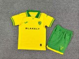Norwich Home Fans Kids  1:1 Quality Soccer Jersey  25-26