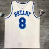 Los Angeles Lakers  Retro Kobe #8 BRYANT   White Latin singer co-branded  NBA Jersey