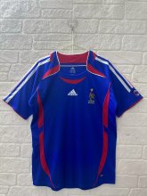 Retro France Home fans  1:1 Quality Soccer Jersey   2006