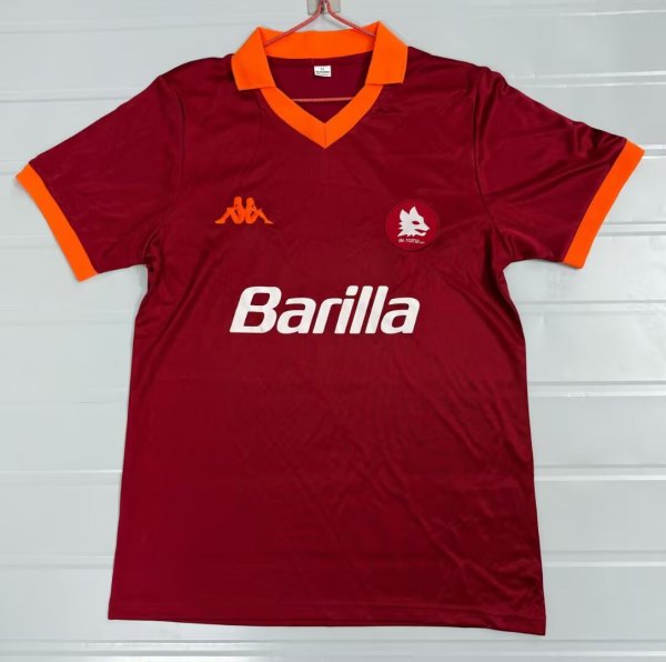 Retro Roma Home 1:1 Quality Soccer Jersey  1985-1986
