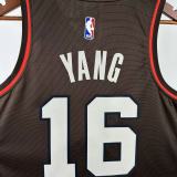 Portland Trail Blazers  Black  #16  YANG NBA Jerseys 2021