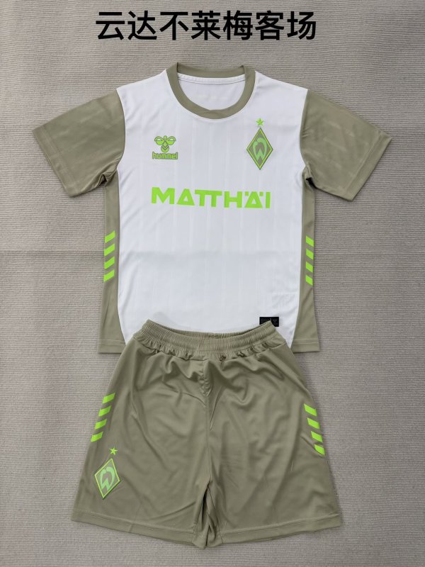 Bremen Away Fans  (Kids and Man)  1:1 Quality Soccer Jersey  25-26