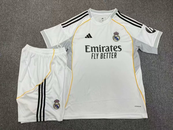 Real Madrid Home Fans  Kids 1:1 Quality Soccer Jersey  25-26