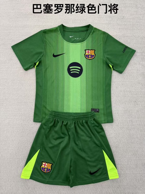Barcelona Goalkeeper Fans  (Kids and Man)  1:1 Quality Soccer Jersey  25-26