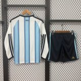 Argentina home Long Kids 1:1 Quality Soccer Jersey 26-27（2026）