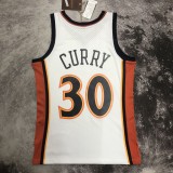 Golden State Warriors  V-neck White #30 CURRY 1:1 Quality NBA Season Jerseys 2009-2010