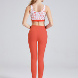 yoga clothes  Movement Rose Red/Movement Orange Red Set