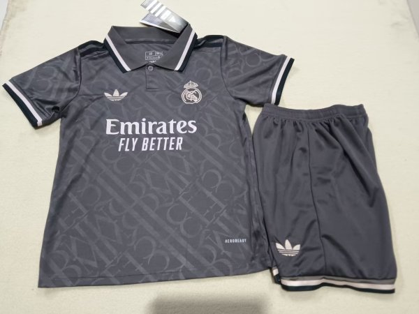 Real Madrid third away kids 1:1 Quality Soccer Jersey  24-25
