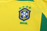 Retro Brazil Home Long Sleeve Kids   1:1 Quality Soccer Jersey 2002