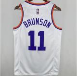 NY Knicks BRUNSON #11 White 75th Retro NBA Jerseys 24-25