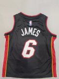 Miami Heat  Black Kids  #6 JAMES 1:1 Quality NBA Jerseys