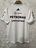F1 Mercedes  white Short Sleeve Racing Suit 2025