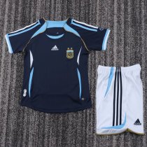 Retro Argentina away Kids 1:1 Quality Soccer Jersey  2006