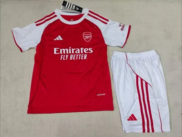 Arsenal  Home Fans Kids    1:1 Quality Soccer Jersey    25-26