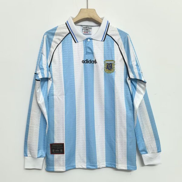 Retro Argentina Home  1:1 Quality Soccer Jersey 1996