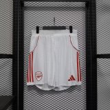 Arsenal White Shorts Pants 1:1 Quality Soccer Jersey  25-26