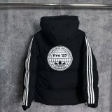 Adidas Clover  Windbreaker  Cotton clothing Jacket  Black  White 1:1 Quality Soccer Jersey  25-26