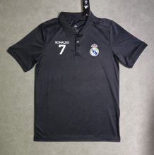 Real Madrid  Polo Fans Black #7 RONALDO 1:1 Quality Soccer Jersey  25-26