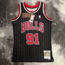 Chicago Bulls Black stripe #91 RODMAN 1:1 Quality NBA  Season Jerseys  1991