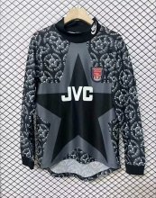 Retro Arsenal goalkeeper black Long 1:1 Quality Soccer Jersey  1994-1995