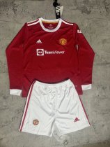 Retro Manchester United home long   Kids  2021-2022