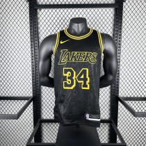 Los Angeles Lakers Snake Pattern #34 O'NEAL  1:1 Quality NBA Season Jerseys