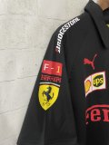 F1 Ferrari Black polo  Short Sleeve Racing Suit 2026
