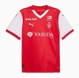 Stade de Reims home Fans   1:1 Quality Soccer Jersey   24-25