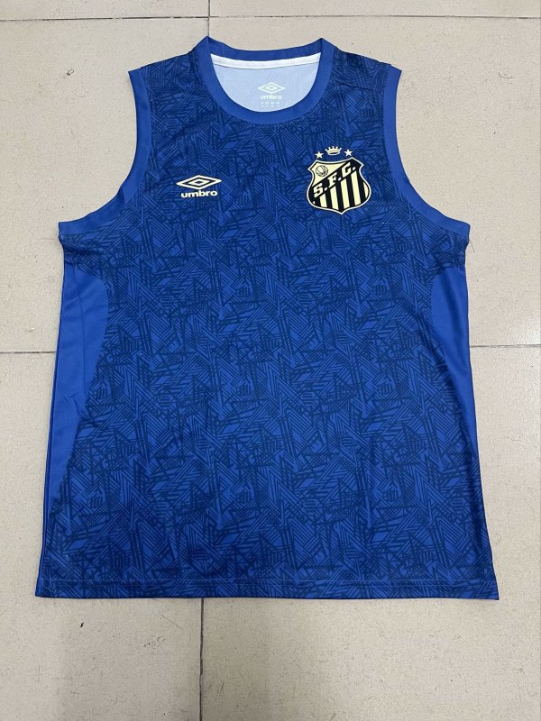 Santos vest blue  fans 1:1 Quality Soccer Jersey   24-25