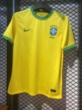 Retro Brazil home yollow 1:1 Quality Soccer Jersey  2021