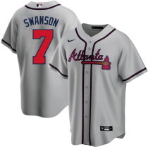 MLB atlanta braves fans grey baseball  Jerseys  2025