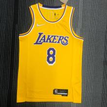 Los Angeles Lakers 75 Year Kobe #8 BRYANT  Yollow NBA Jersey