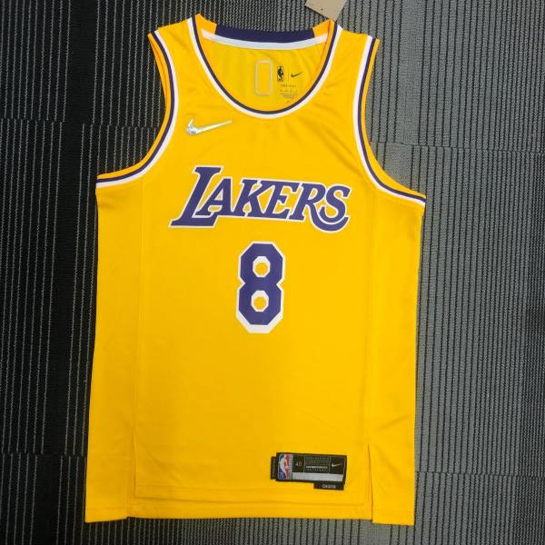 Los Angeles Lakers 75 Year Kobe #8 BRYANT  Yollow NBA Jersey