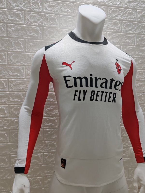 AC Milan Away Long Player 1:1 Quality Soccer Jersey 25-26