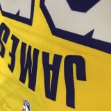 Los Angeles Lakers  V-Neck  Yellow with star  #23 JAMES 1:1 Quality NBA Season Jerseys