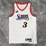 Philadelphia 76ers Retro White #3 IVERSON 1:1 Quality NBA  Season Jerseys 2026