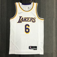 Los Angeles Lakers 75 Year  White #6 JAMES 1:1 Quality NBA Season Jerseys 2022