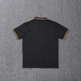 Real Madrid  Polo Retro Fans Black stripe inkjet 1:1 Quality Soccer Jersey  25-26