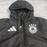 Germany Windbreaker  Cotton clothing Jacket Black  White 1:1 Quality Soccer Jersey  25-26