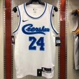 Los Angeles Lakers Kobe #24 BRYANT  White Retro  Latin NBA Jersey