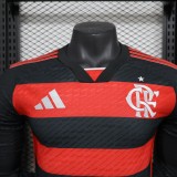 Flamenco home Long sleeves player  1:1 Quality Soccer Jersey   24-25